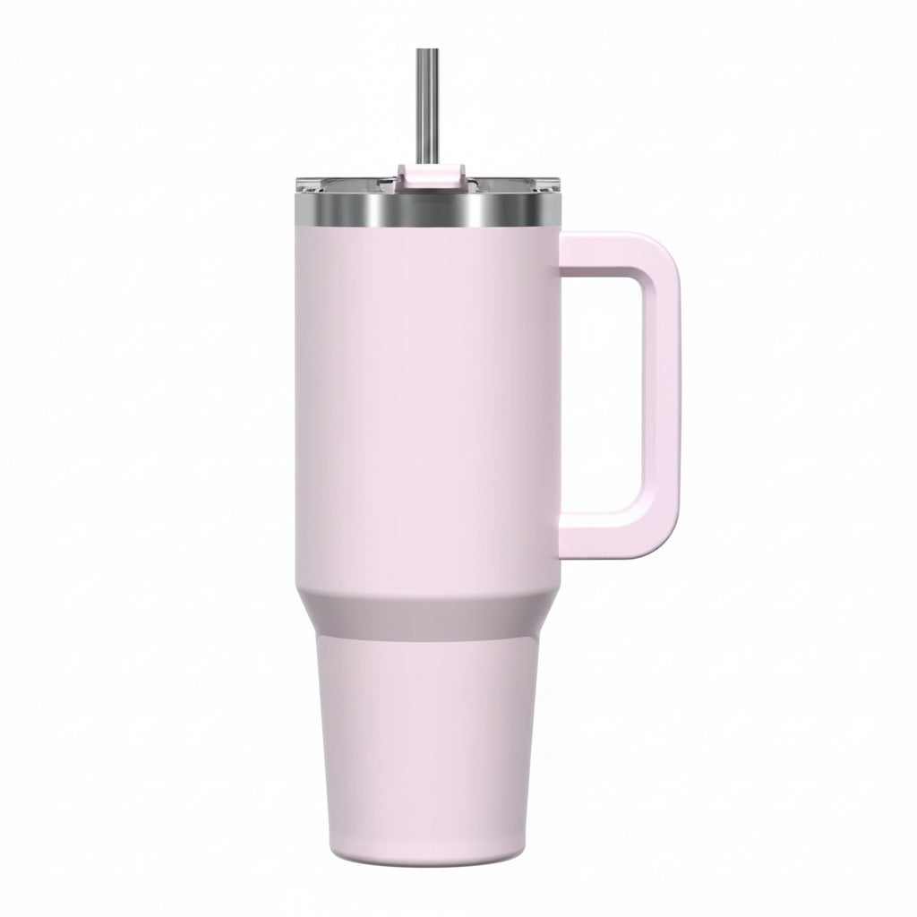 20/30/40Oz Tumbler with Handle & Straw, Large Capacity Stainless Steel Thermal Cup, Vacuum Insulated Mug for Car, Travel